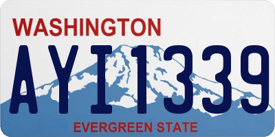 WA license plate AYI1339