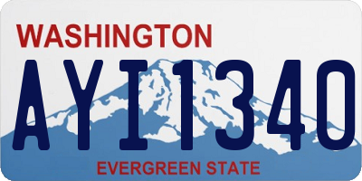 WA license plate AYI1340