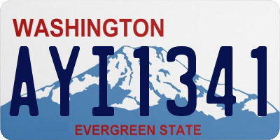 WA license plate AYI1341