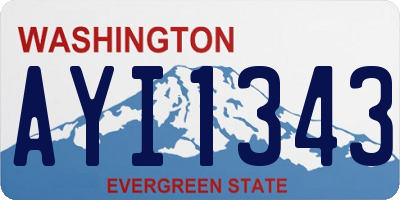 WA license plate AYI1343
