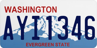 WA license plate AYI1346