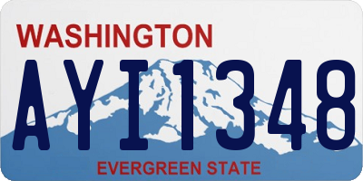 WA license plate AYI1348