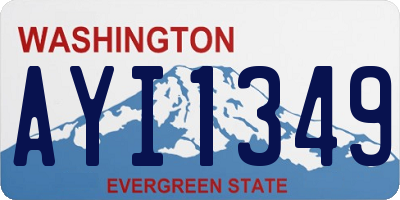 WA license plate AYI1349