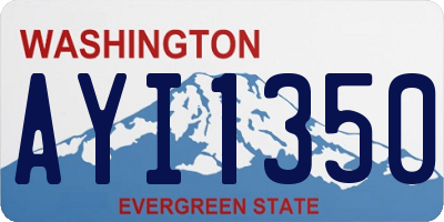 WA license plate AYI1350