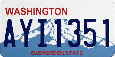 WA license plate AYI1351