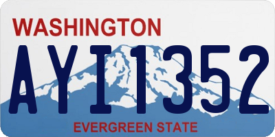 WA license plate AYI1352