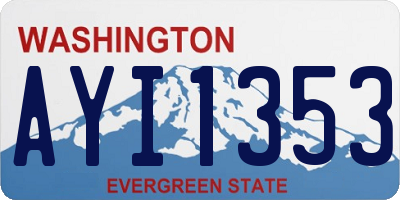 WA license plate AYI1353