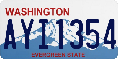 WA license plate AYI1354