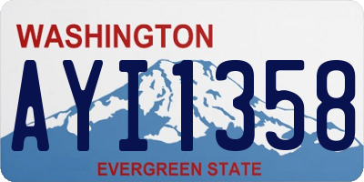 WA license plate AYI1358