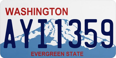WA license plate AYI1359