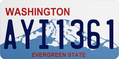 WA license plate AYI1361