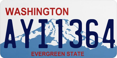WA license plate AYI1364