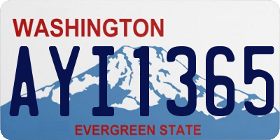 WA license plate AYI1365