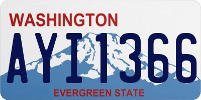 WA license plate AYI1366