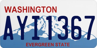 WA license plate AYI1367