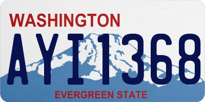 WA license plate AYI1368