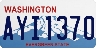WA license plate AYI1370