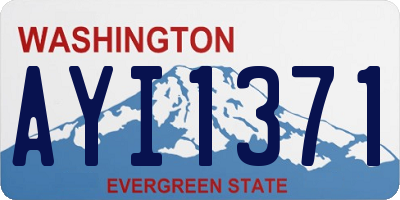 WA license plate AYI1371