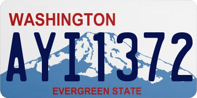WA license plate AYI1372