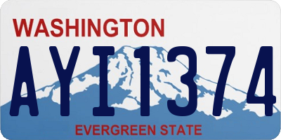 WA license plate AYI1374