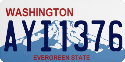 WA license plate AYI1376