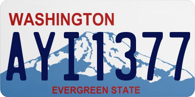 WA license plate AYI1377