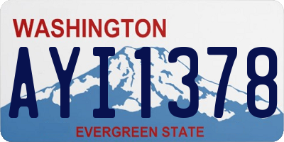 WA license plate AYI1378