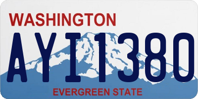 WA license plate AYI1380