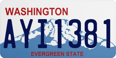 WA license plate AYI1381