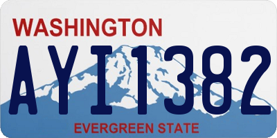 WA license plate AYI1382