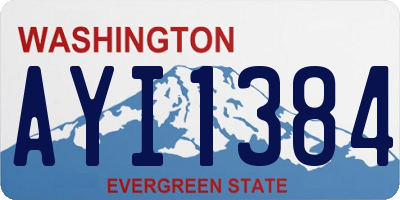 WA license plate AYI1384
