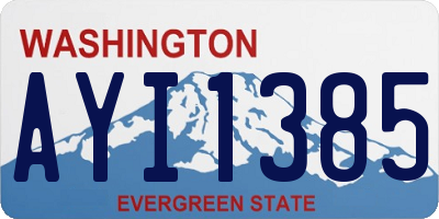 WA license plate AYI1385