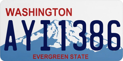 WA license plate AYI1386