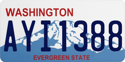 WA license plate AYI1388