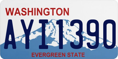 WA license plate AYI1390