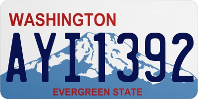 WA license plate AYI1392