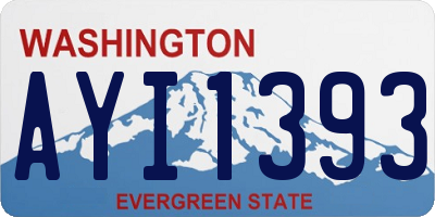 WA license plate AYI1393