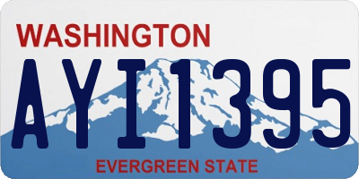WA license plate AYI1395