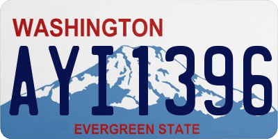 WA license plate AYI1396
