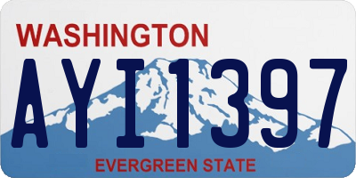 WA license plate AYI1397