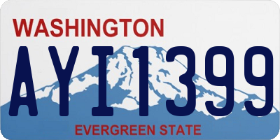 WA license plate AYI1399