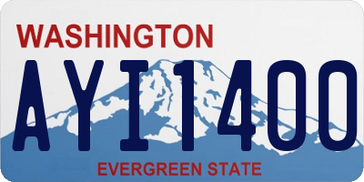 WA license plate AYI1400