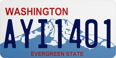 WA license plate AYI1401