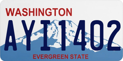 WA license plate AYI1402
