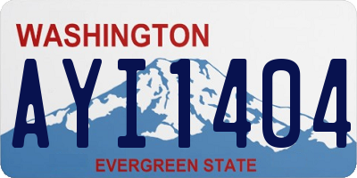 WA license plate AYI1404