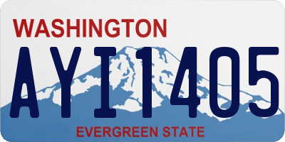 WA license plate AYI1405