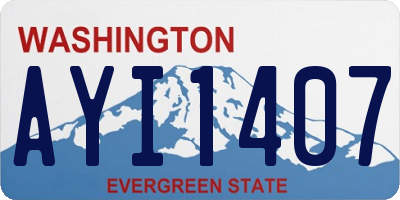 WA license plate AYI1407