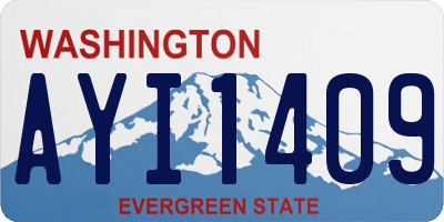 WA license plate AYI1409