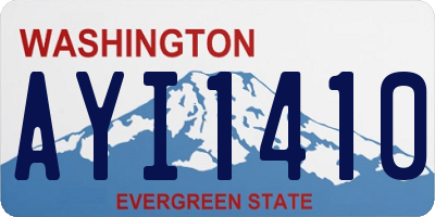 WA license plate AYI1410