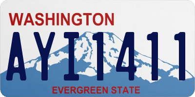 WA license plate AYI1411